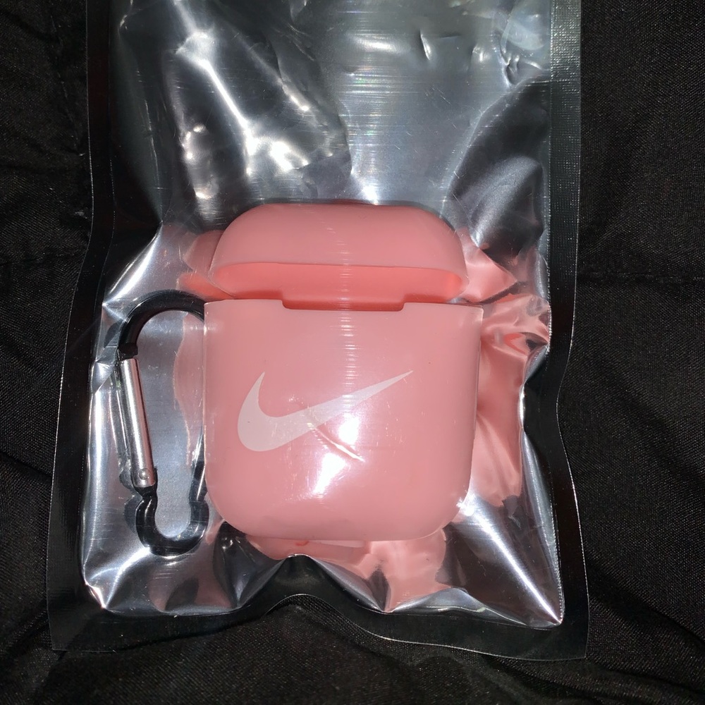 Pink airpod Nike case